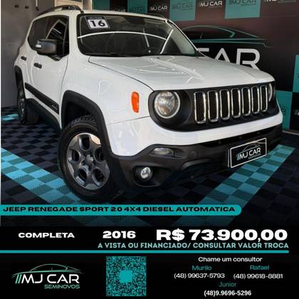 JEEP RENEGADE 2.0 16V TURBO DIESEL SPORT 4P 4X4 AUTOMÁTICO